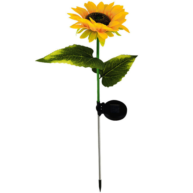 Solar powered Sunflower garden lights 2pack - Image 3
