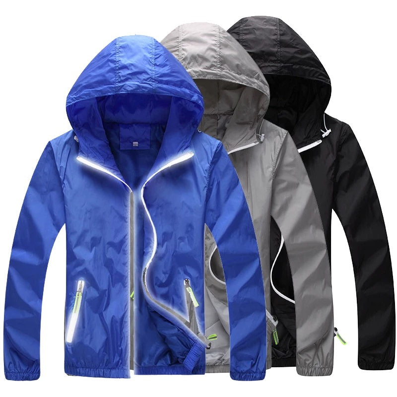 Reflective zipper men's jacket
