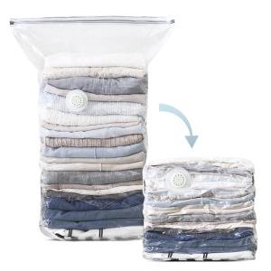 No pump needed vacuum storage bags