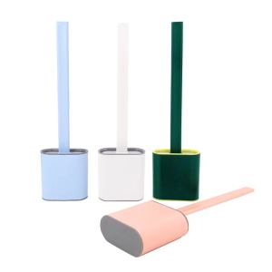 Silicone toilet brush & holder set