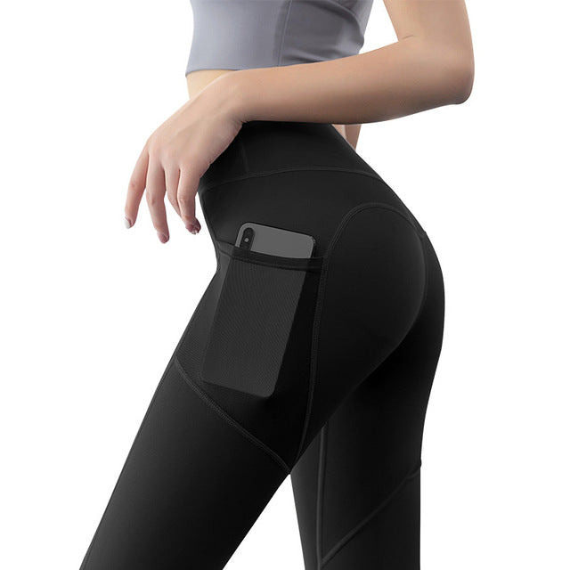 Sports leggings 3/4 length with pocket - Image 2