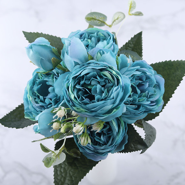 Artificial peony flower branch - Image 2