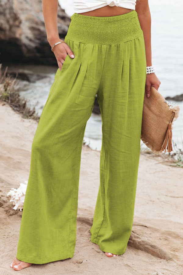 Relaxed wide leg pants with pocket - Image 4