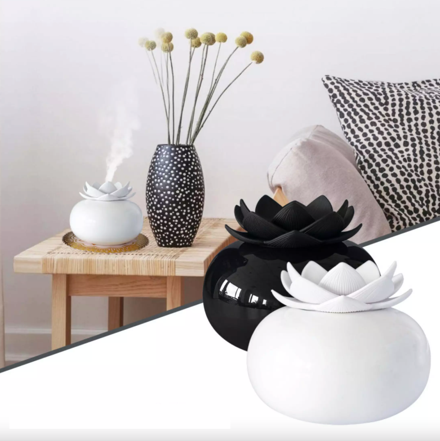 Essential oil LED light ceramic diffuser