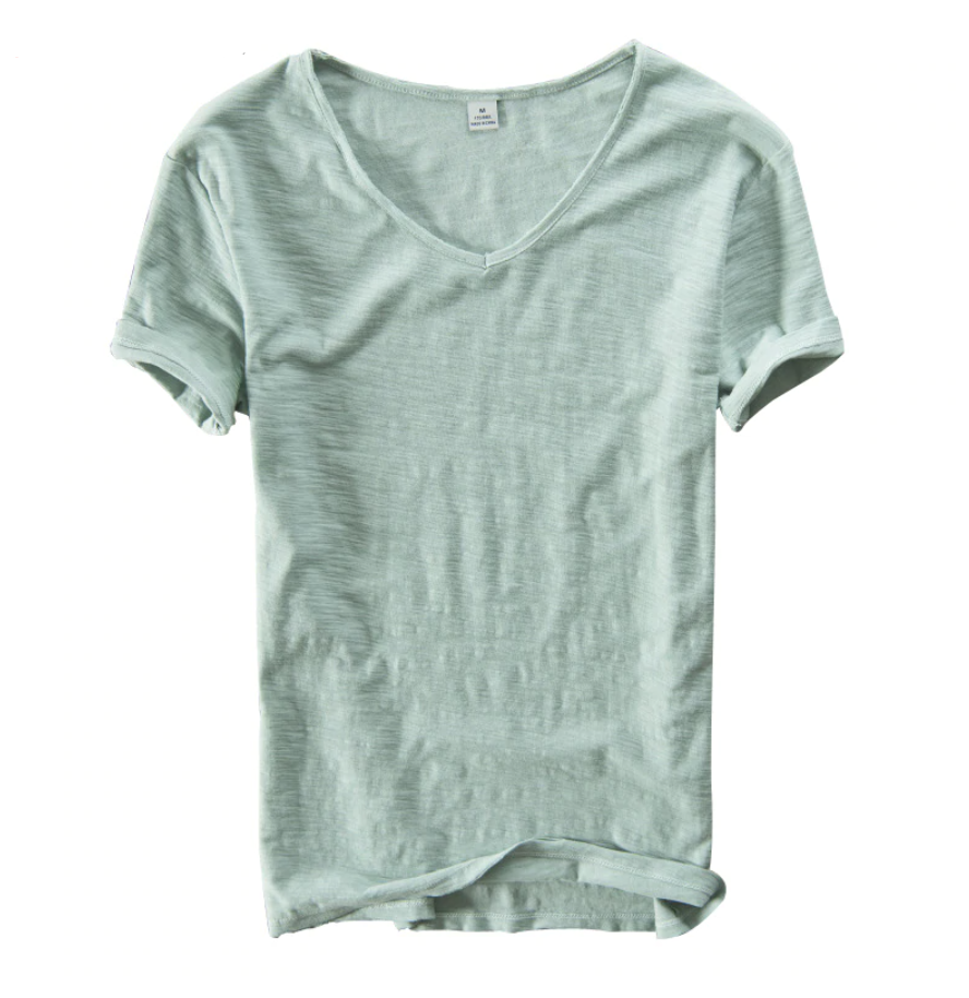 Super thin v-neck t-shirt for men