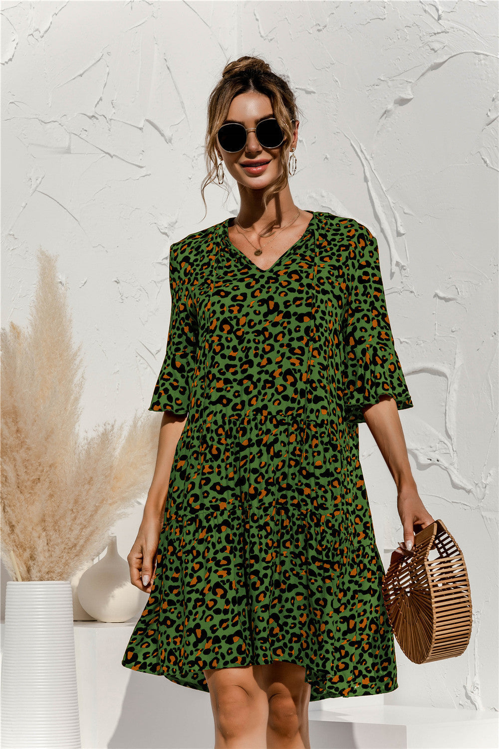 Flared sleeve loose summer dress - Image 12