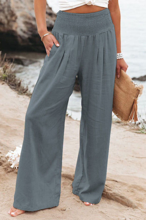 Relaxed wide leg pants with pocket - Image 6