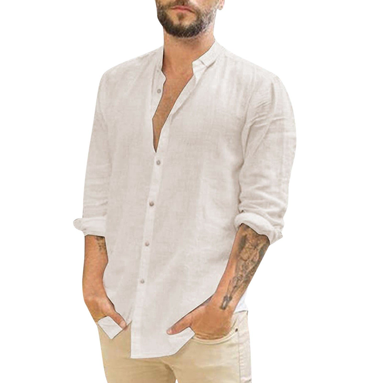 Casual long-sleeve men's shirt - Image 13