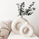 Decorative round ceramic vase