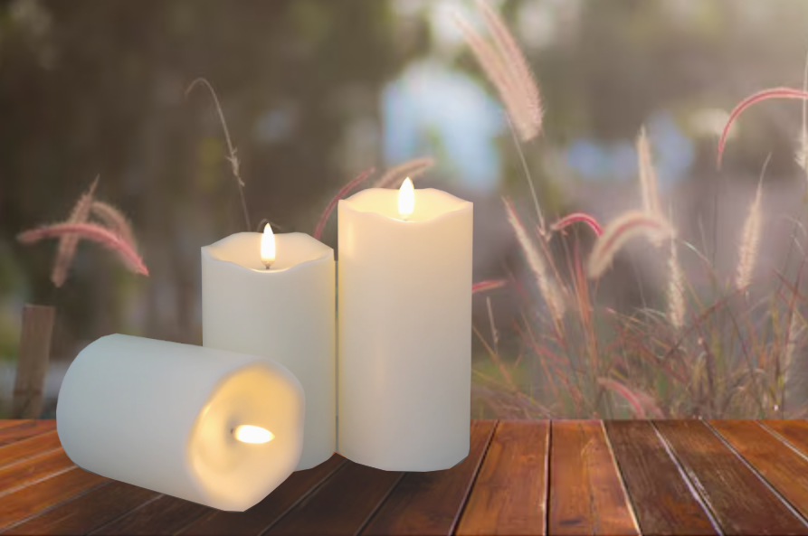 Set of 3 LED flameless candle lights with remote control - Image 8
