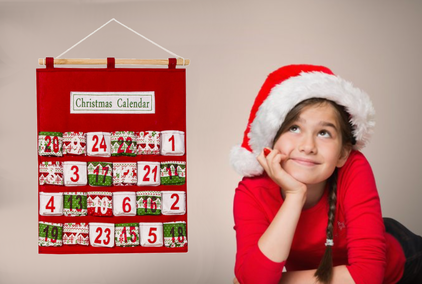 Hanging advent Christmas calendar - Image 4