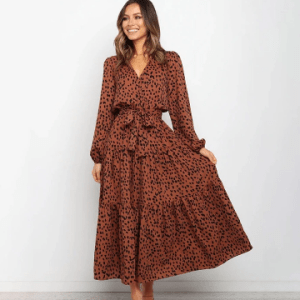 Leopard print maxi dress