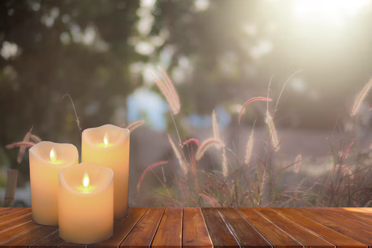 Set of 3 LED flameless candle lights with remote control - Image 16