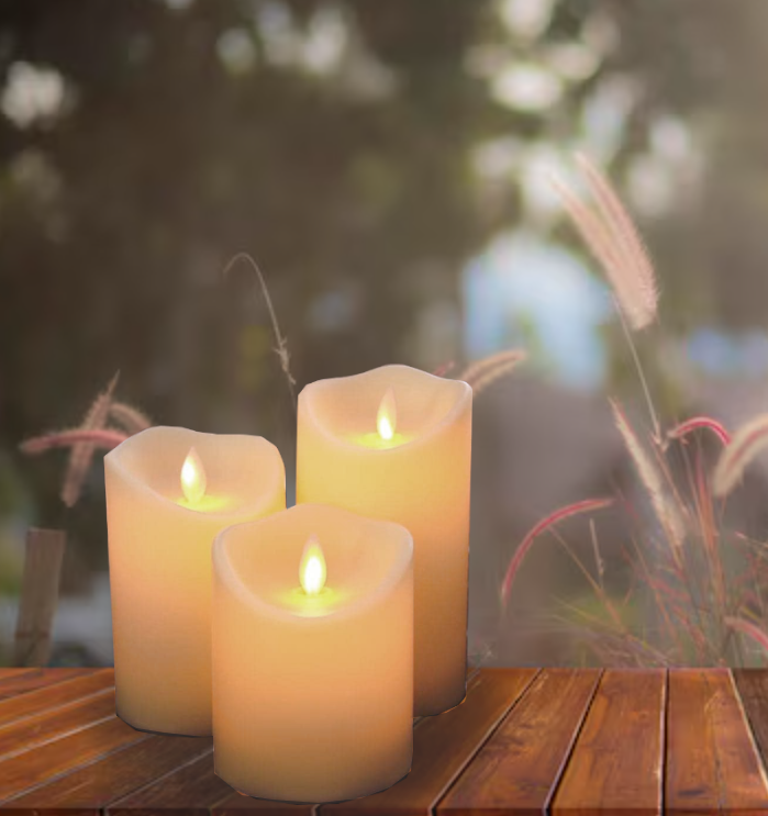 Set of 3 LED flameless candle lights with remote control - Image 17