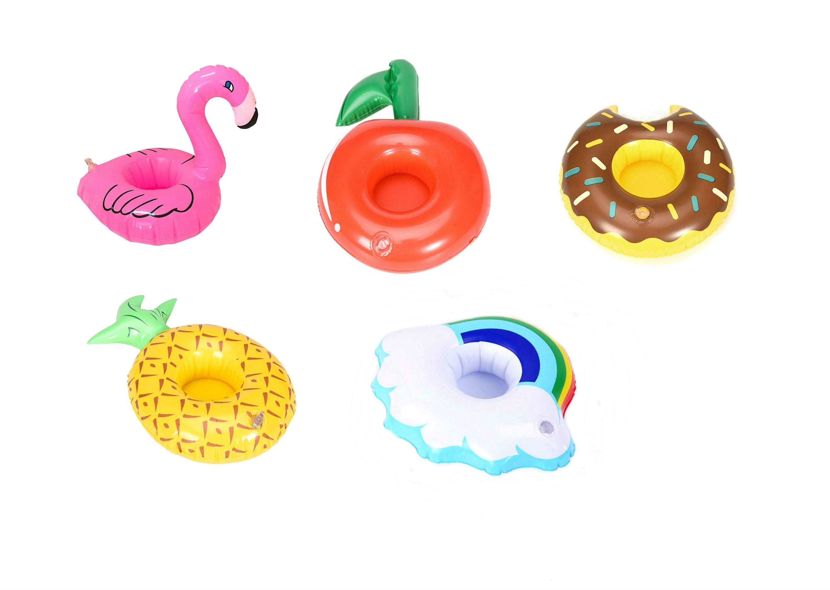 5 pcs inflatable floating cup holders