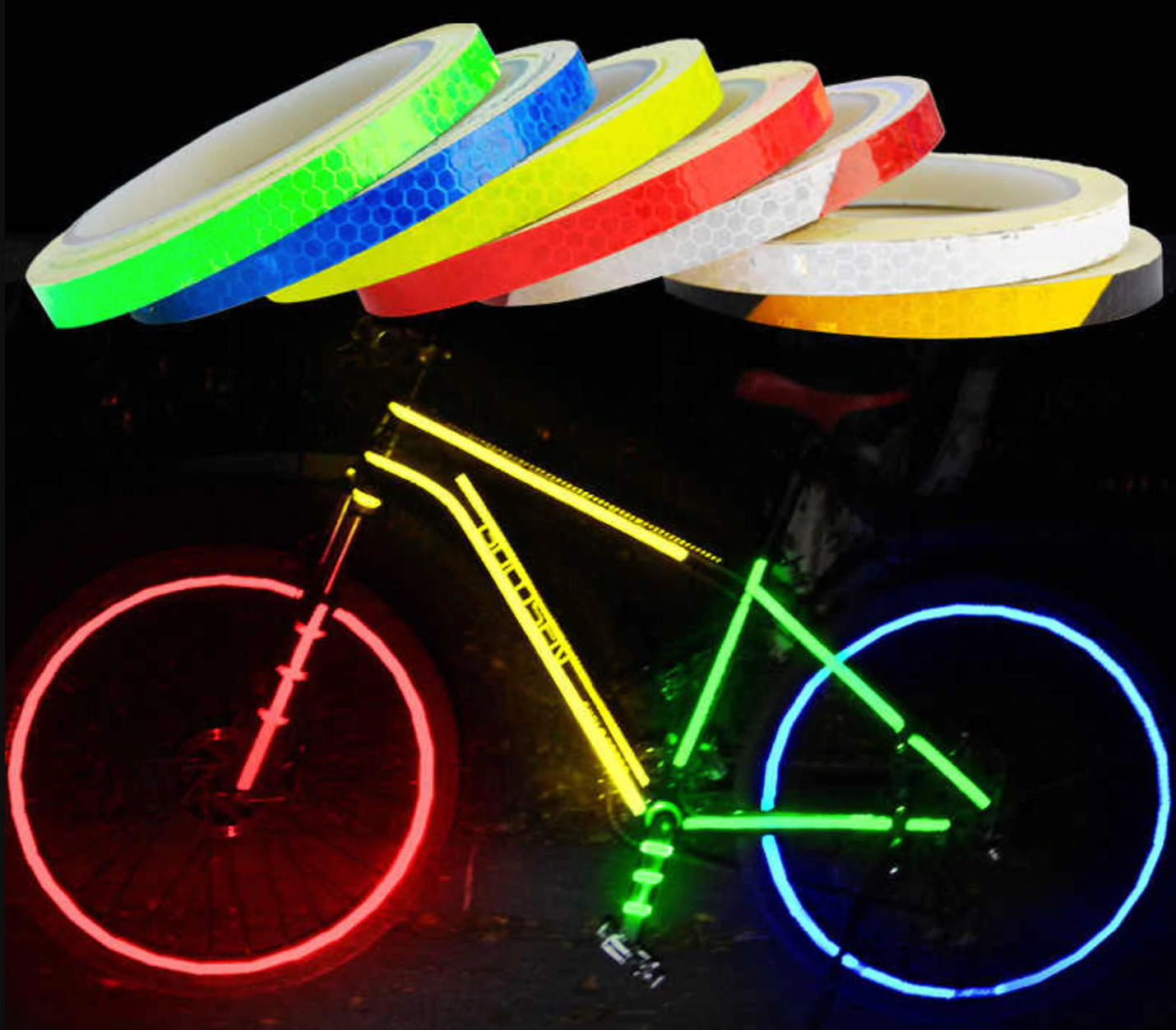 8m bike reflective stickers strip - Image 16