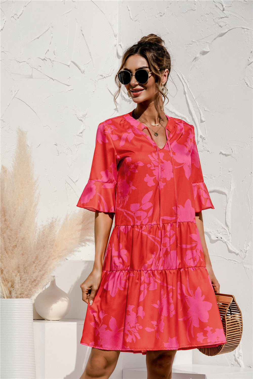Flared sleeve loose summer dress - Image 13