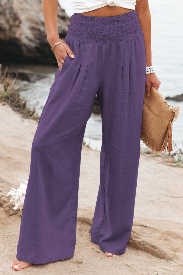 Relaxed wide leg pants with pocket - Image 15