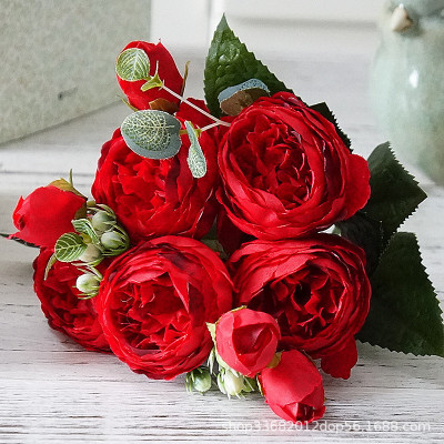 Artificial peony flower branch - Image 11
