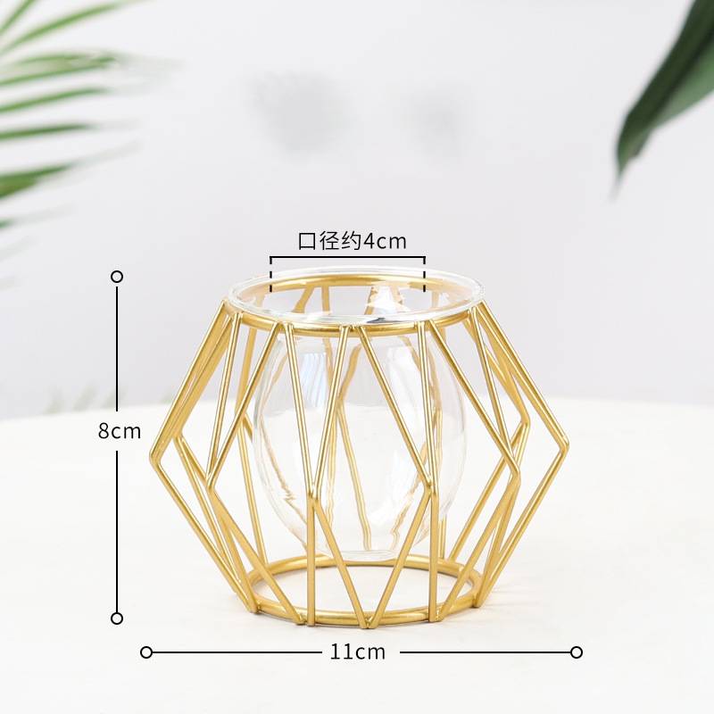 Metal decorative plant vase