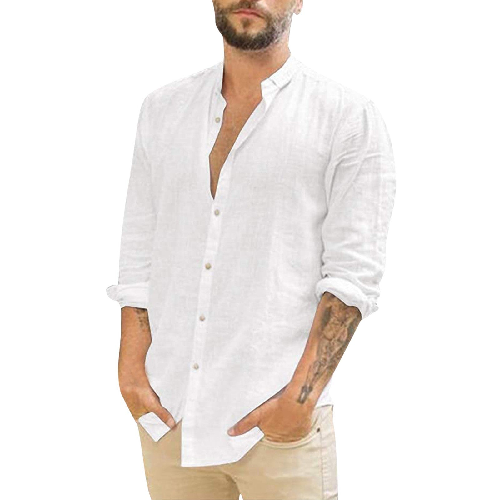 Casual long-sleeve men's shirt - Image 21