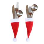 Decorative Christmas hat tableware holder 10pack