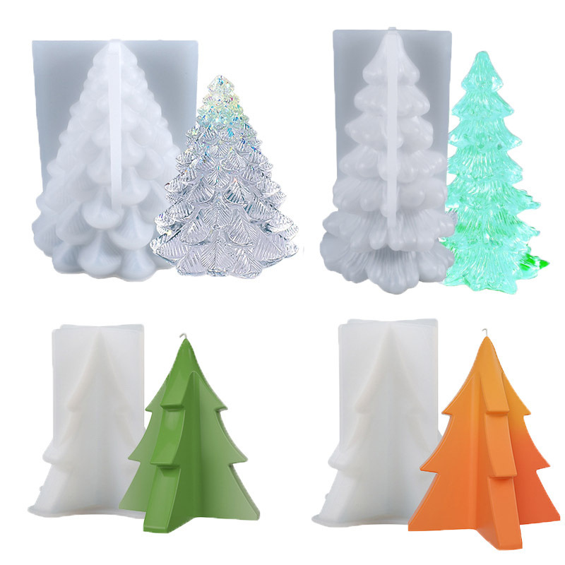 Christmas tree shaped candle mold