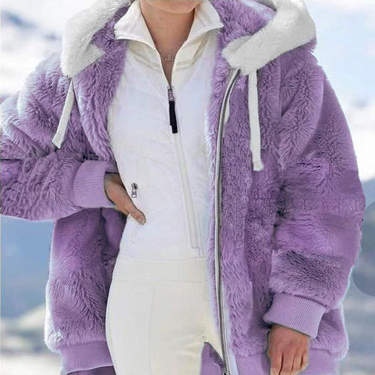 Hooded women's fleece jacket - Image 15