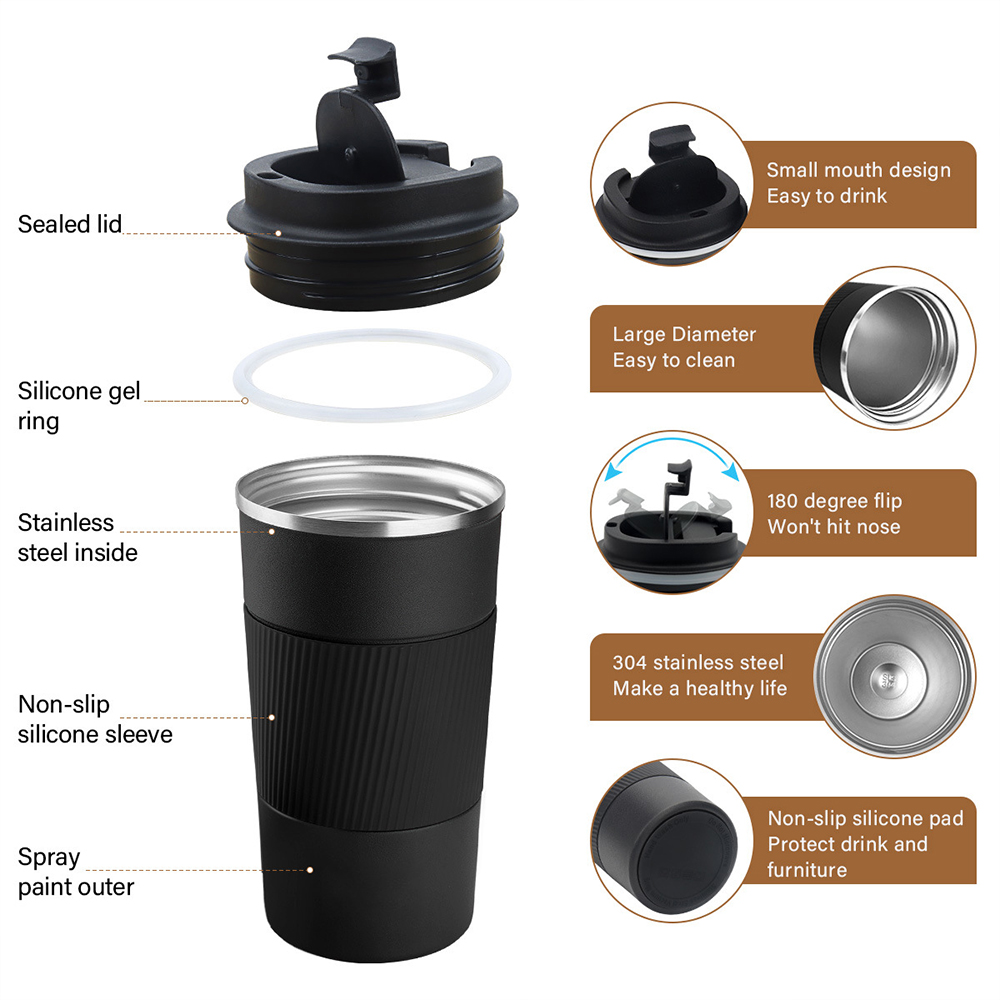 Stainless steel interior travel coffee mug - Image 16