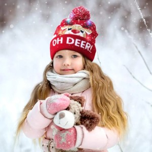 Knitted LED lights Christmas hat
