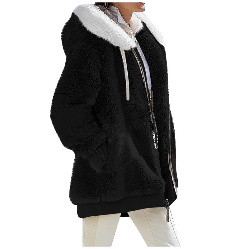 Hooded women's fleece jacket - Image 3