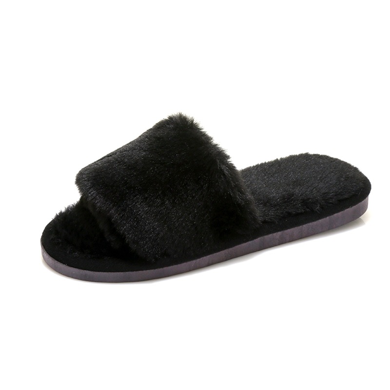 Fluffy faux fur women's indoor slippers - Image 3