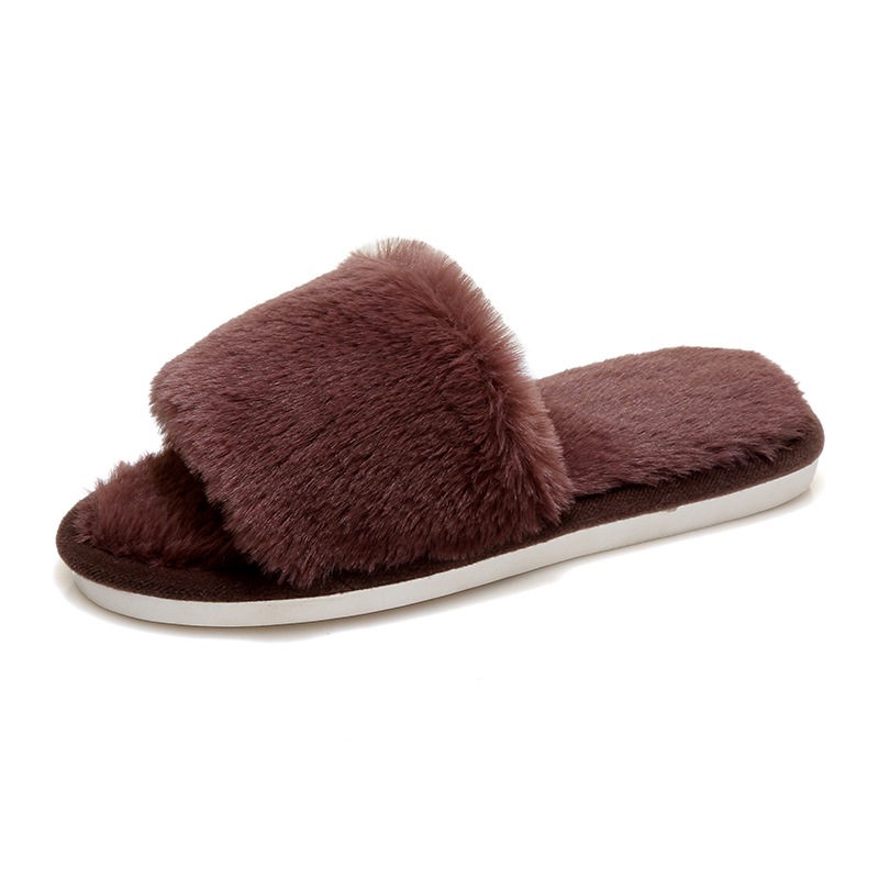 Fluffy faux fur women's indoor slippers - Image 9