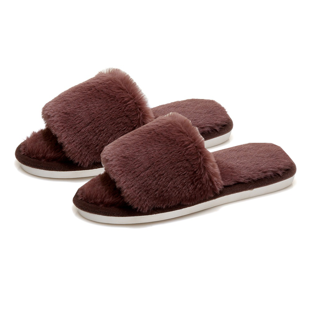 Fluffy faux fur women's indoor slippers - Image 8