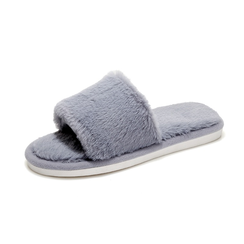 Fluffy faux fur women's indoor slippers - Image 12