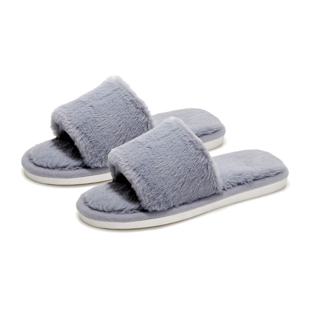 Fluffy faux fur women's indoor slippers - Image 11