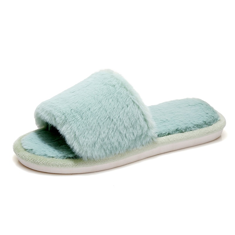 Fluffy faux fur women's indoor slippers - Image 21