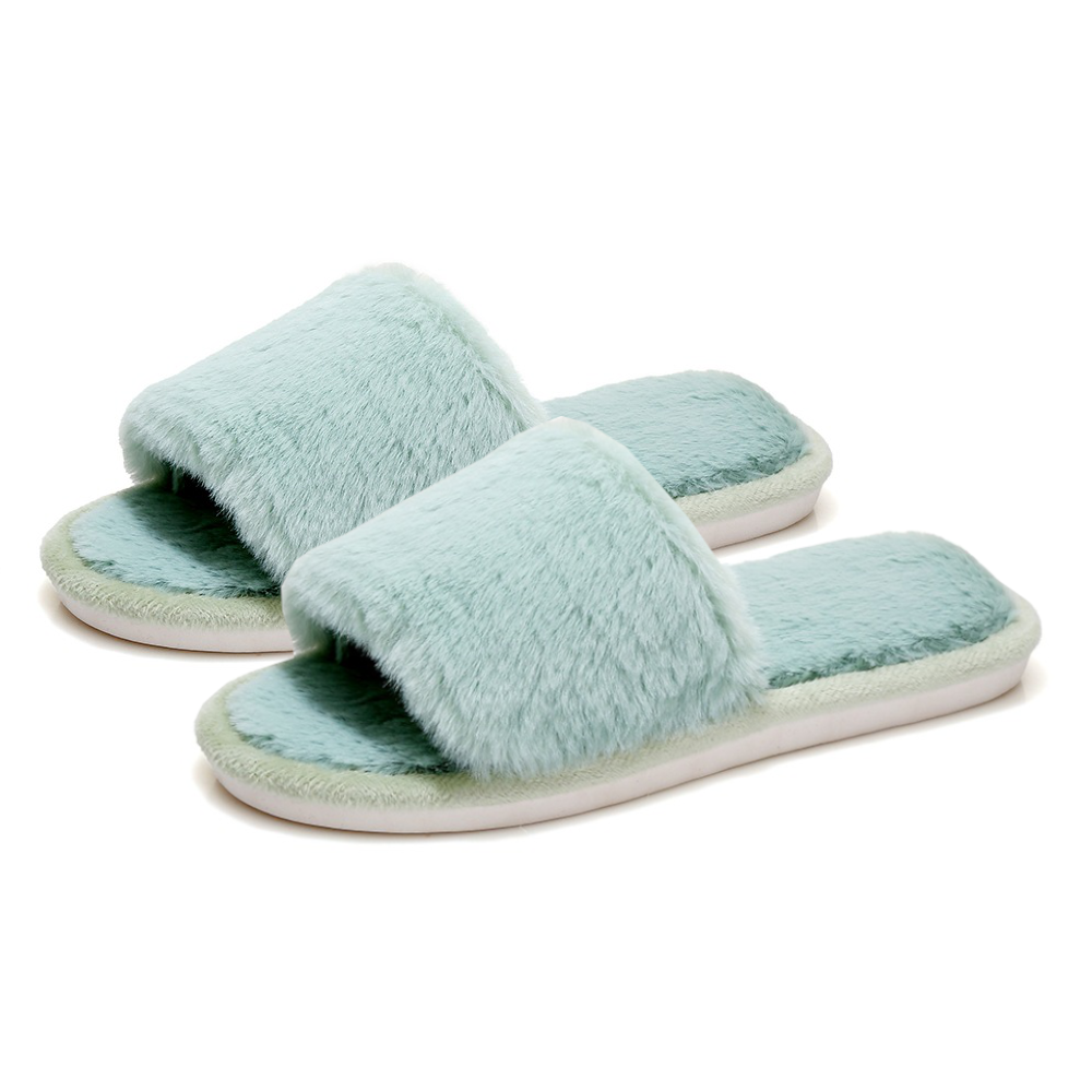 Fluffy faux fur women's indoor slippers - Image 20