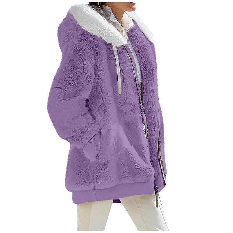 Hooded women's fleece jacket - Image 20