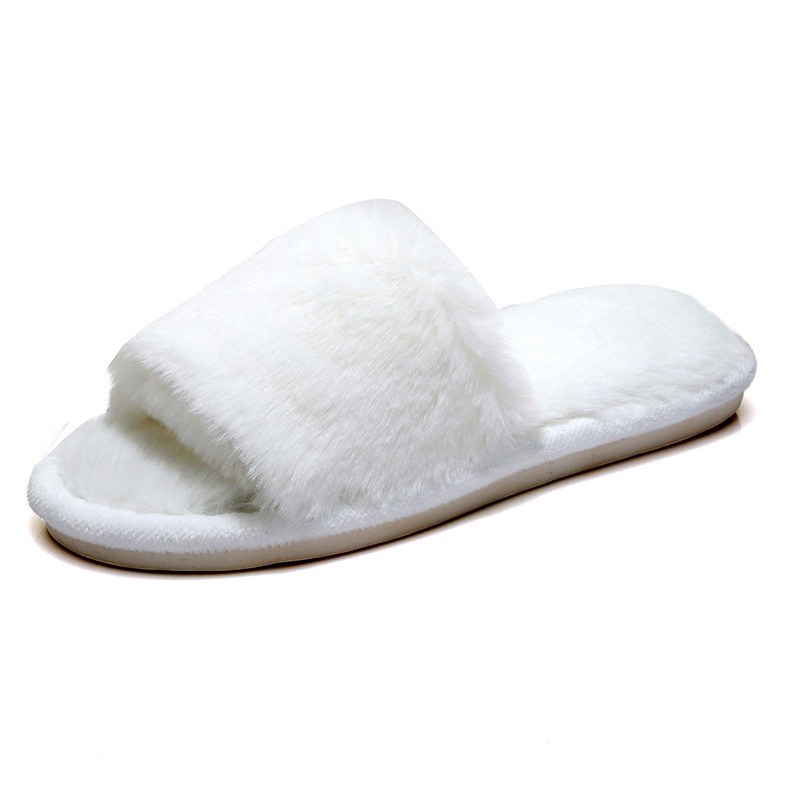 Fluffy faux fur women's indoor slippers - Image 30