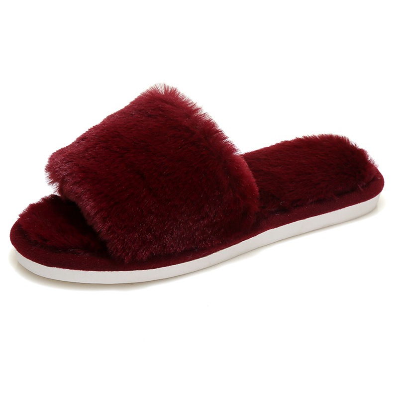 Fluffy faux fur women's indoor slippers - Image 27
