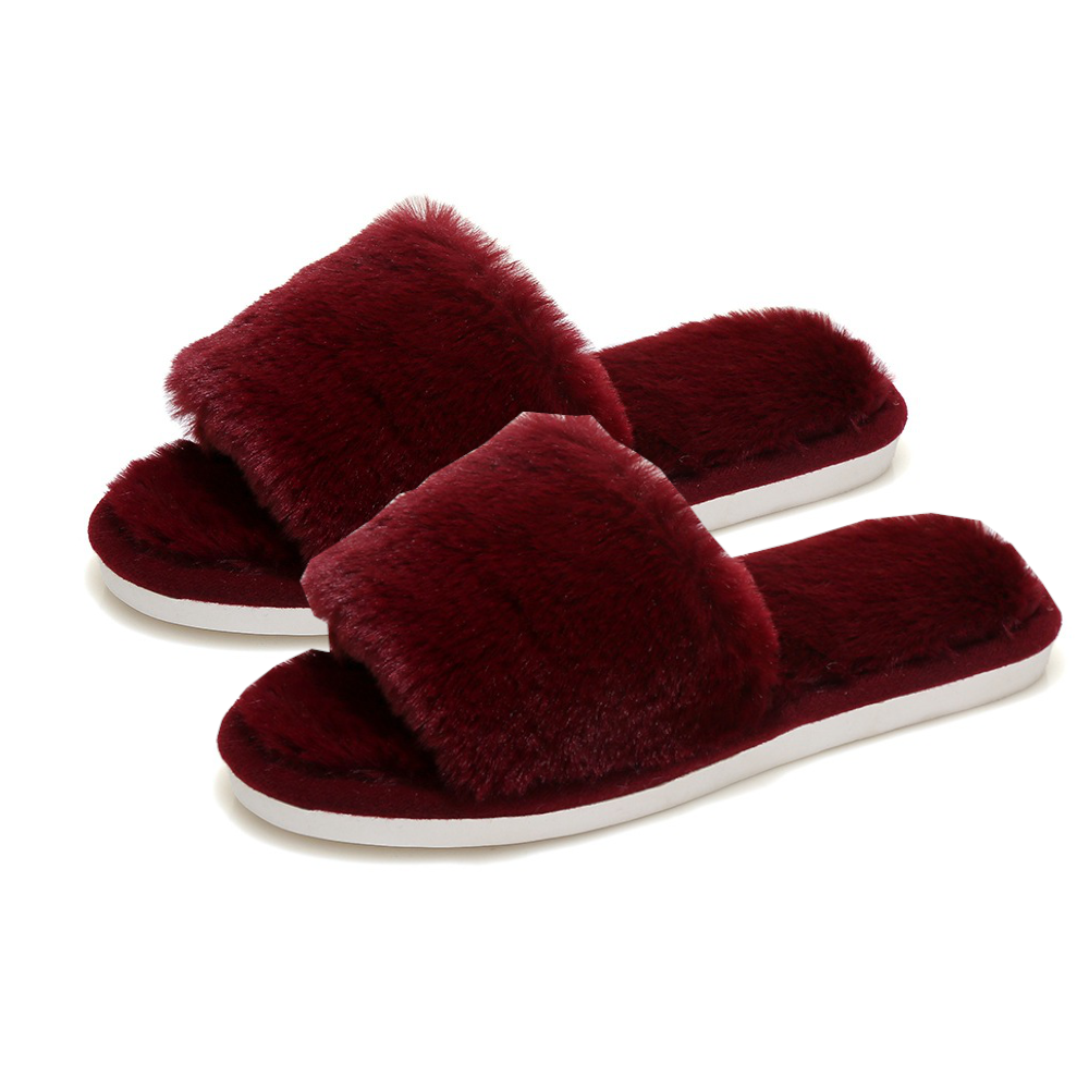 Fluffy faux fur women's indoor slippers - Image 26
