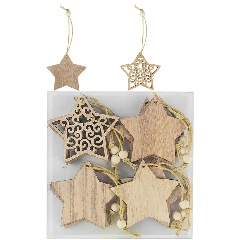 Wooden Christmas pendants 12pack - Image 12