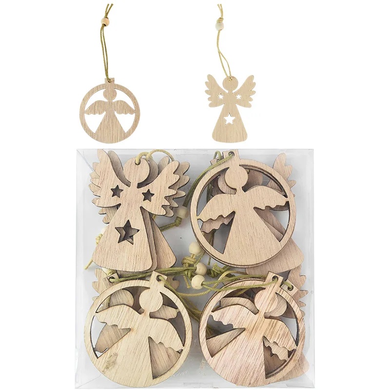 Wooden Christmas pendants 12pack - Image 11