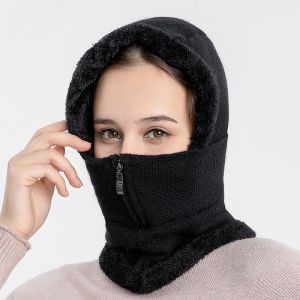 Fleecy neck warmer hat