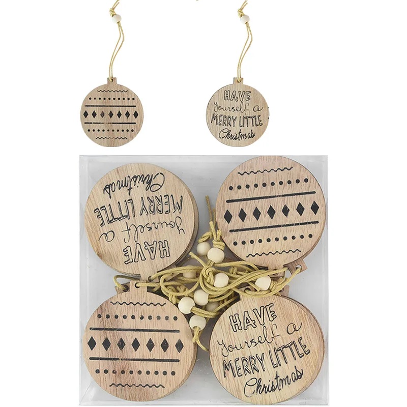 Wooden Christmas pendants 12pack - Image 9