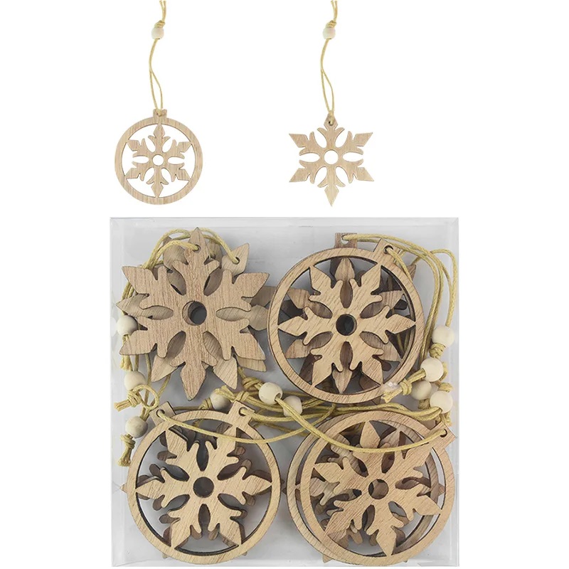 Wooden Christmas pendants 12pack - Image 13