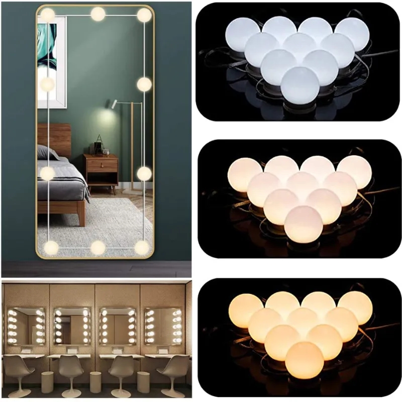 10 LED bulbs mirror lights - Image 2