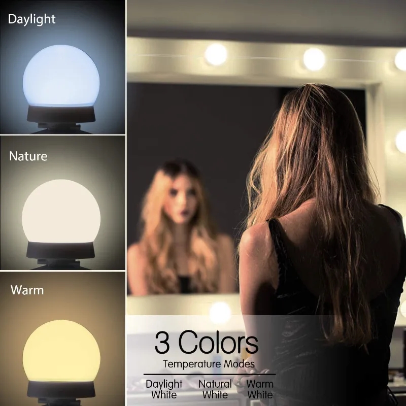 10 LED bulbs mirror lights - Image 4