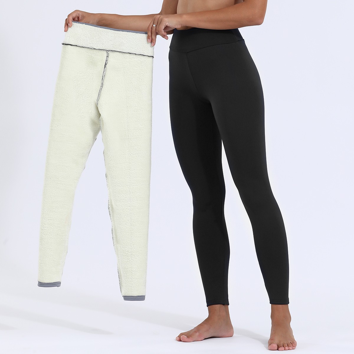 High waist warm lining women's leggings - Image 9